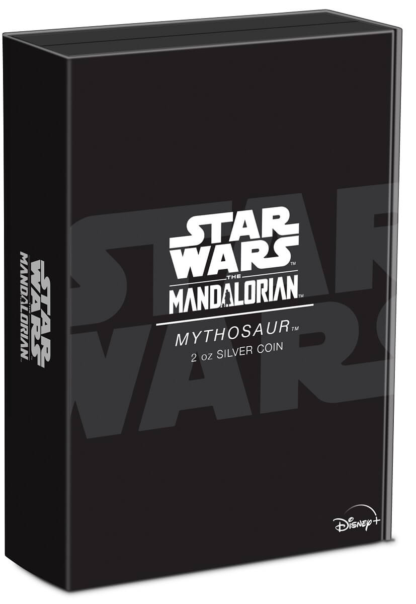 2023 Niue Star Wars Mandalorian Mythosaur 2oz Silver Antiqued Coin - Captain’s Chest Bullion