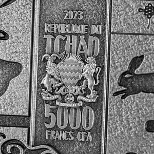 2023 Tchad Chang Er and the Jade Rabbit 1 oz Silver Coin - Captain’s Chest Bullion