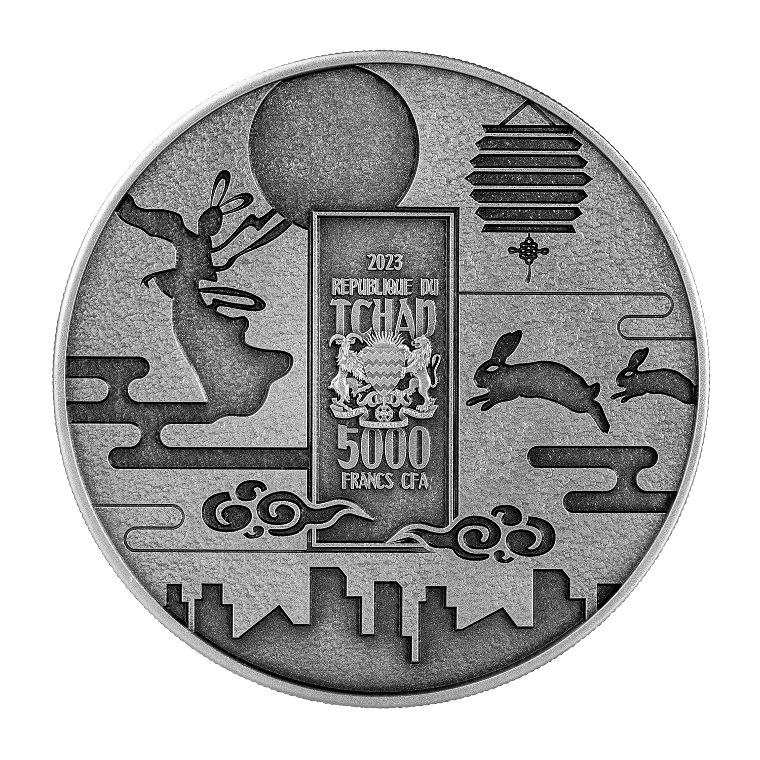 2023 Tchad Chang Er and the Jade Rabbit 1 oz Silver Coin - Captain’s Chest Bullion