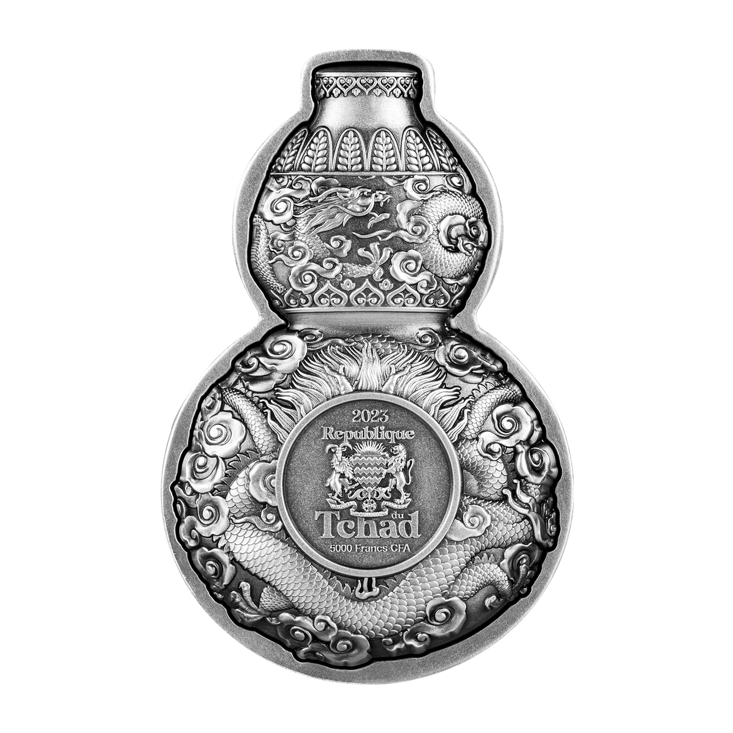 2023 Tchad Dragon Hulu Bottle Gourd 1 oz Silver Coin - Captain’s Chest Bullion