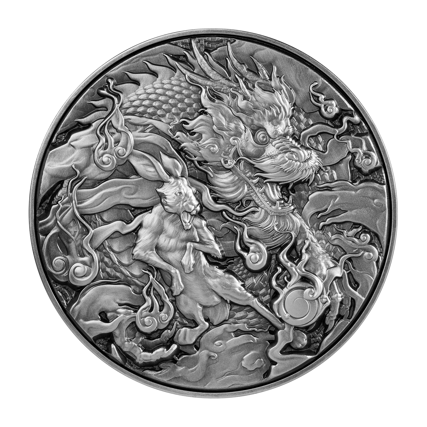 2023 Tokelau Chinese Dragon & Rabbit 2oz .999 Silver Coin - Captain’s Chest Bullion