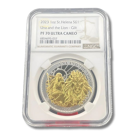 2023 1oz St. Helena- Una And The Lion- PF 70 Ultra Cameo