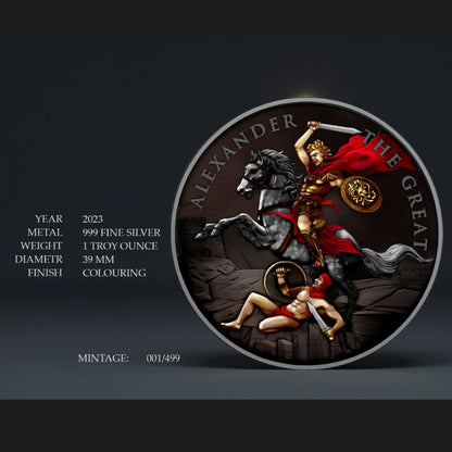 2023 Alexander the Great 4th in series Legendary Warriors .999 Silver Round Presale