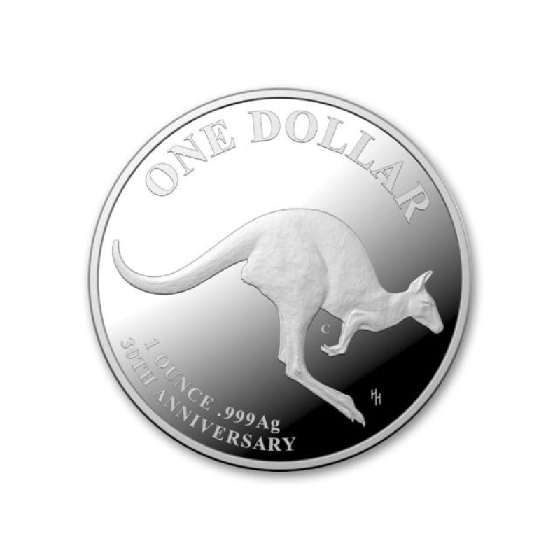 2023 Australia $1 1-oz Silver 30th Anniversary Kangaroo Mob of Thirty Proof