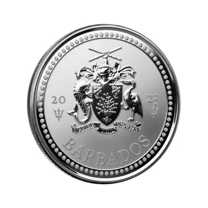 2023 Barbados Trident – 1 Troy Ounce .9999 Fine Silver