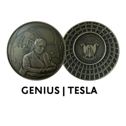 2023 Cameroon Genius Tesla 80th Ann. 2oz Silver Dark Proof Coin