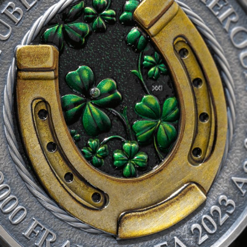 2023 Cameroon Lucky Coin Ride Your Luck 2oz Silver Antiqued Coin
