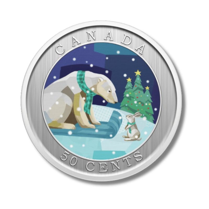 2023 Canada Lenticular Holiday Sledding 12.3g Nickle Plated Steel Coin