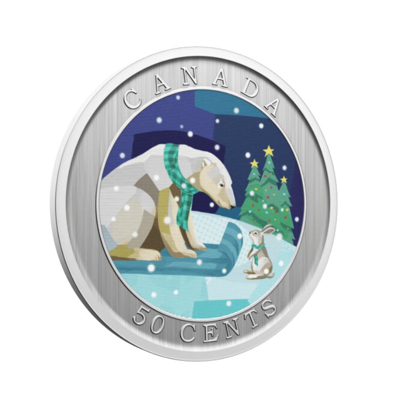 2023 Canada Lenticular Holiday Sledding 12.3g Nickle Plated Steel Coin