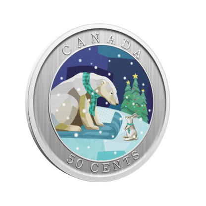 2023 Canada Lenticular Holiday Sledding 12.3g Nickle Plated Steel Coin