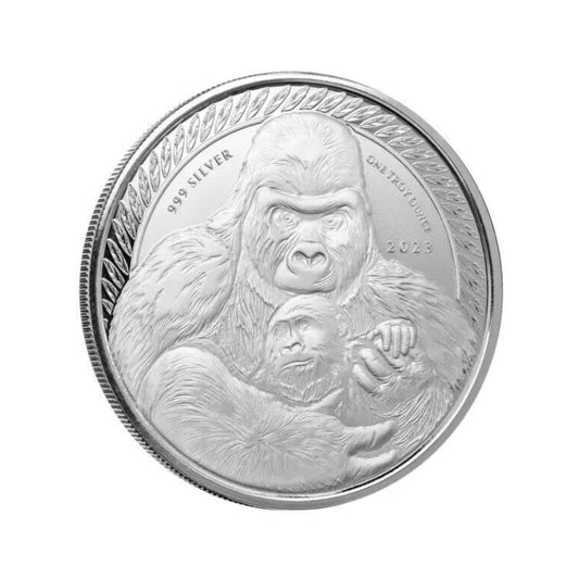 2023 Congo Silverback Gorilla – 1 Troy Ounce .999 Fine Silver