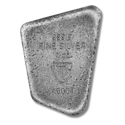 2023 Germania Runes Fehu 1oz Silver Ennobled Cast Bar