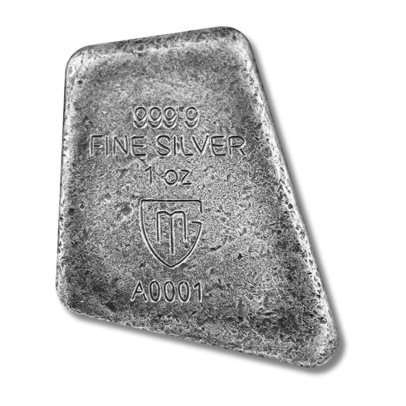 2023 Germania Runes Uruz 1oz Silver Ennobled Cast Bar