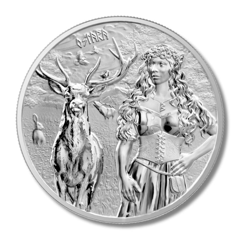 2023 Germania Valkyries Ostara 1oz Silver BU Coin