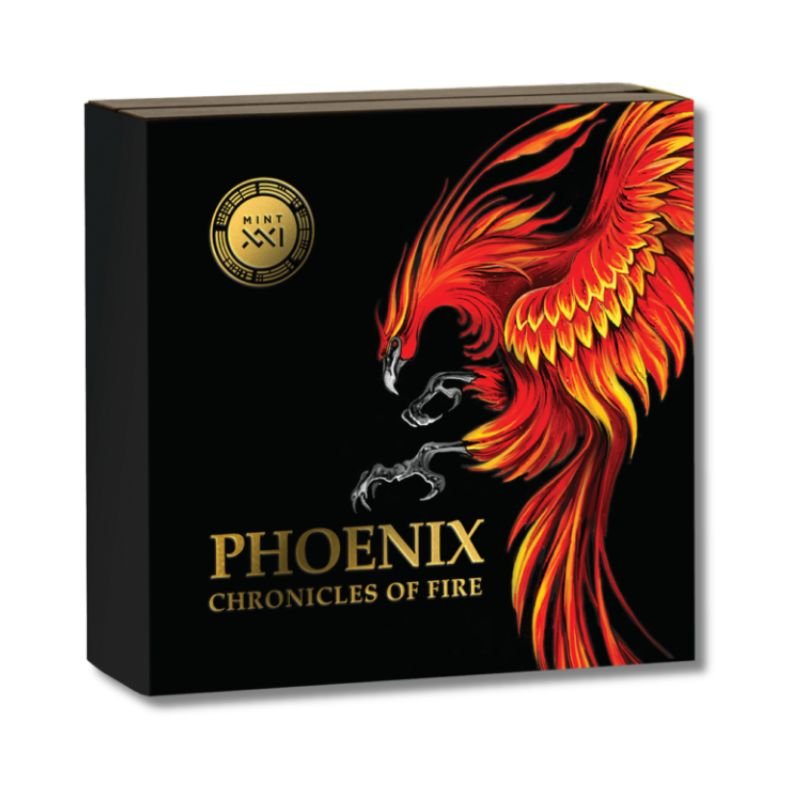 2023 Ghana Chronicles of Fire Phoenix 2oz Silver Antiqued Coin