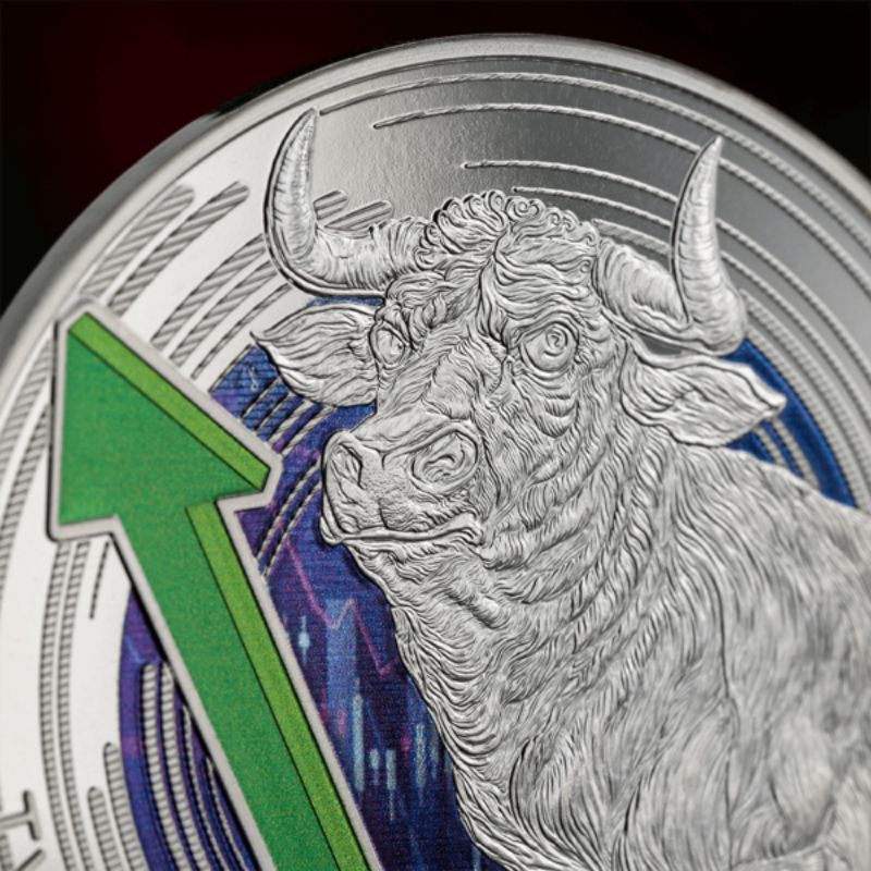 2023 Niue Bull and Bear Markets 1oz Silver Digitally Printed Coin