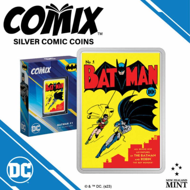 2023 Niue DC Comics Batman #1 Comix 2oz Silver Colorized Proof Coin