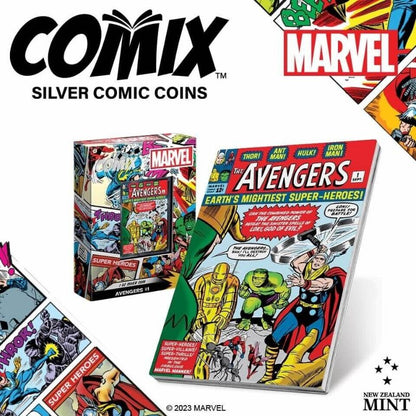 2023 Niue DC Comics COMIX Marvel Avengers #1 1 oz Silver Colorized Proof Coin