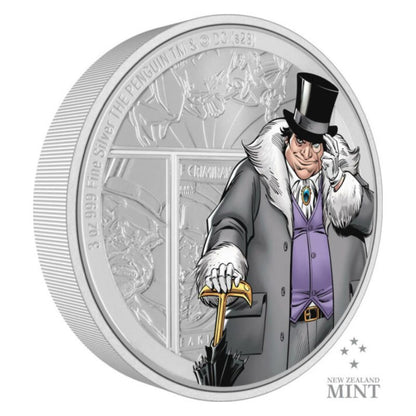 2023 Niue DC Comics DC Villains Penguin 3oz Silver Colorized Proof Coin