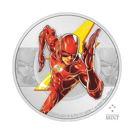2023 Niue DC Comics The Flash 1oz Silver Colorized Proof Coin Certificate #6