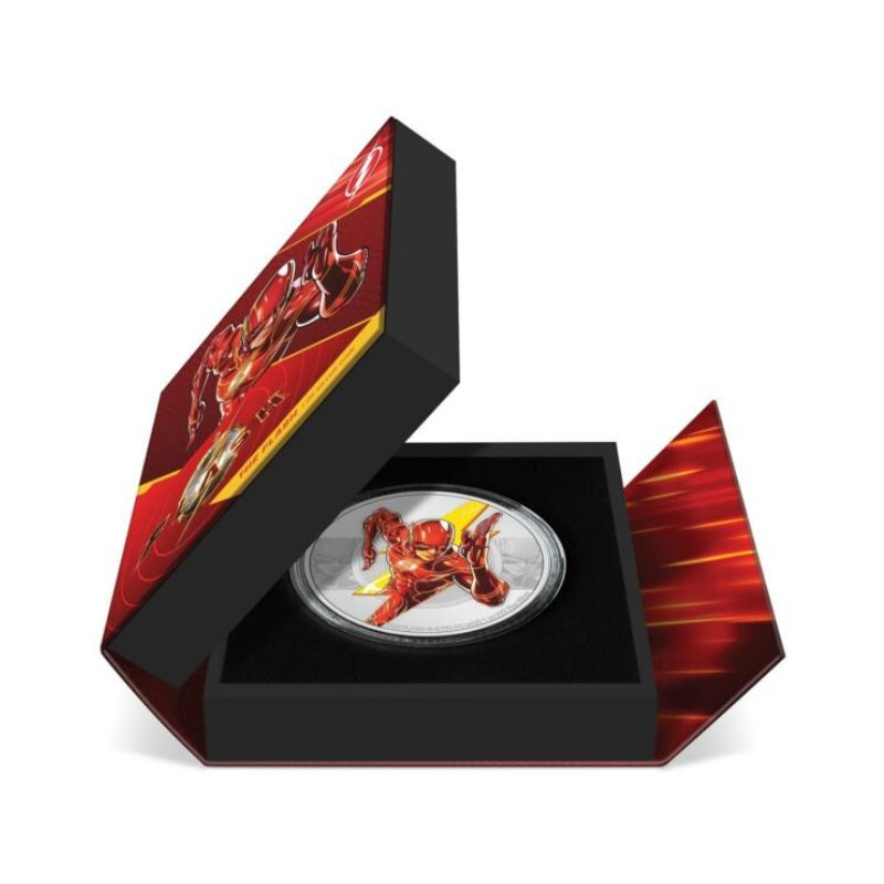 2023 Niue DC Comics The Flash 1oz Silver Colorized Proof Coin Certificate #6