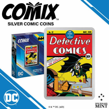 2023 Niue DC Detective Comics #27 Comix 2oz Silver Colorized Proof Coin