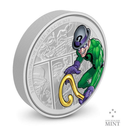 2023 Niue DC Villains The Riddler 3oz Silver Colorized Proof Coin