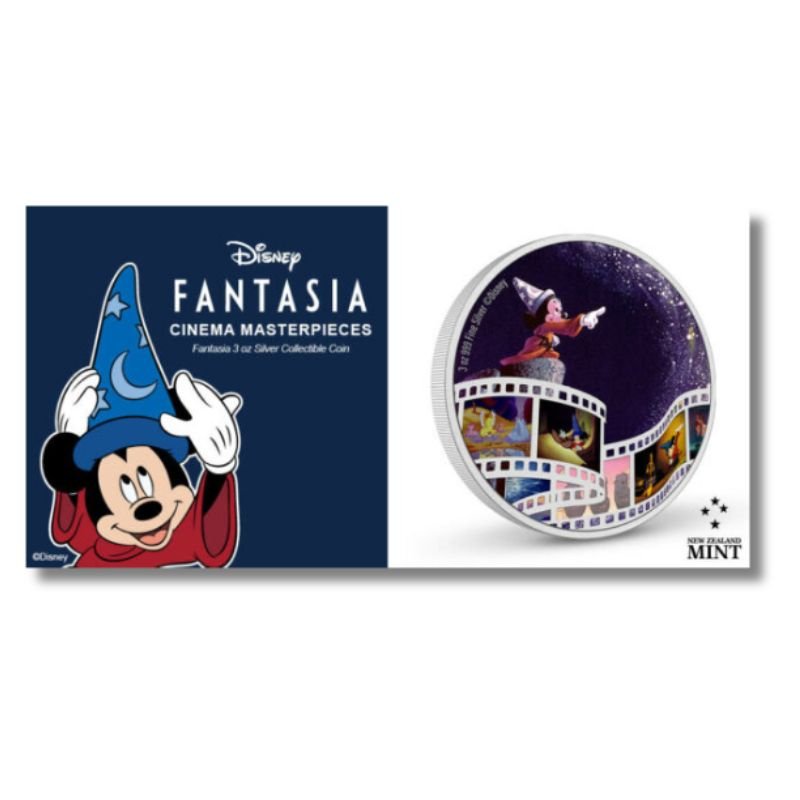 2023 Niue Disney Cinema Masterpieces Fantasia 3oz Silver Colorized Proof Coin