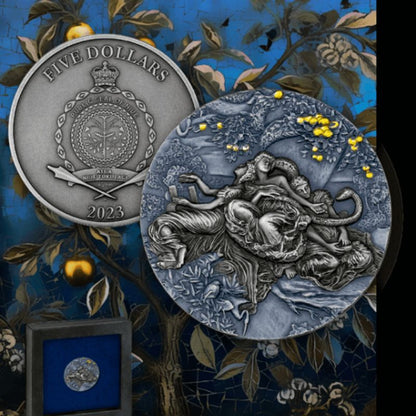 2023 Niue Garden of Hesperides 2oz Silver Antiqued Coin
