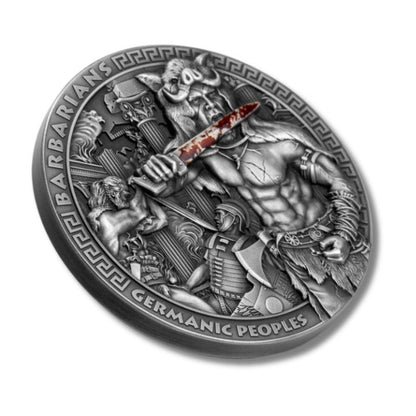 2023 Niue Germanic Peoples Barbarians 2 oz Silver High Relief Coin