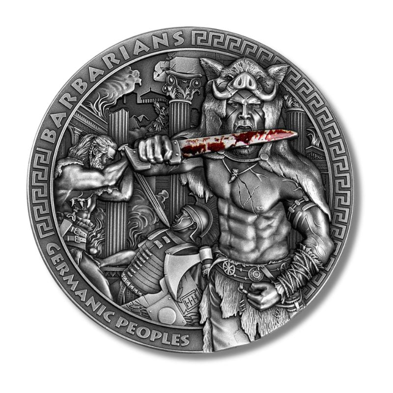 2023 Niue Germanic Peoples Barbarians 2 oz Silver High Relief Coin