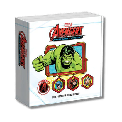 2023 Niue Marvel Avengers 60th Ann. Hulk 1oz Silver Proof Coin