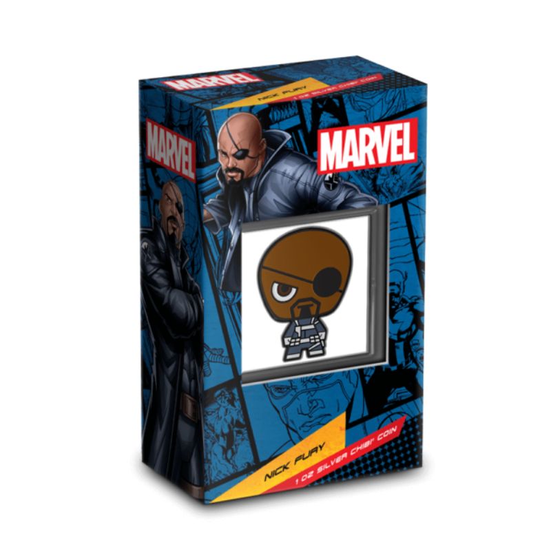 2023 Niue Marvel Nick Fury 1oz Silver Colorized Proof Chibi Coin