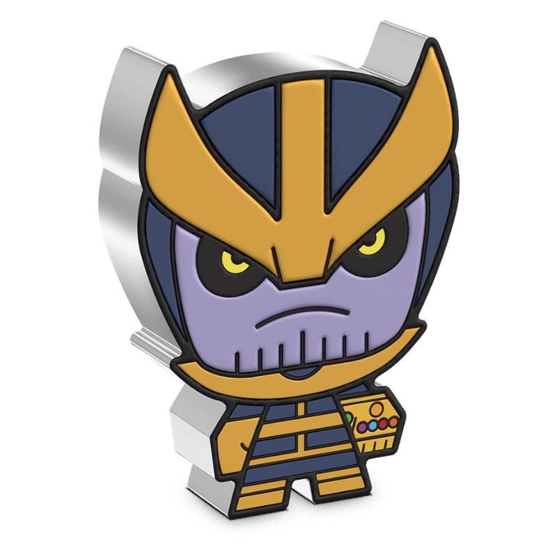 2023 Niue Marvel Thanos 2oz Silver Mega Chibi Colorized Proof Coin