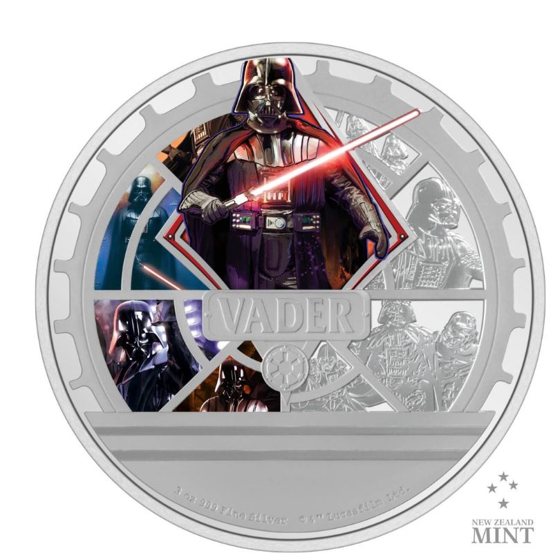 2023 Niue Star Wars Classic Darth Vader 3oz Silver Colorized Proof Coin