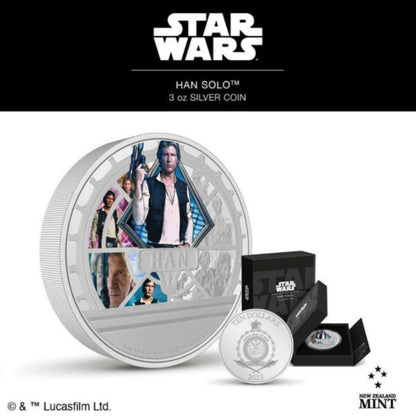 2023 Niue Star Wars Han Solo 3oz Silver Colorized Proof Coin