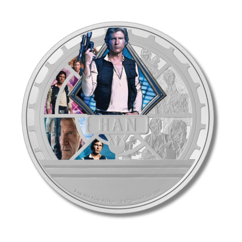 2023 Niue Star Wars Han Solo 3oz Silver Colorized Proof Coin