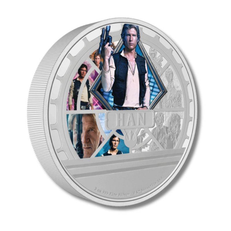 2023 Niue Star Wars Han Solo 3oz Silver Colorized Proof Coin