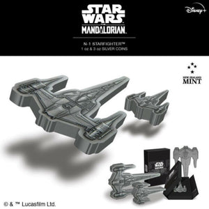 2023 Niue Star Wars Mandalorian N-1 Starfighter 1oz Silver Antiqued Coin