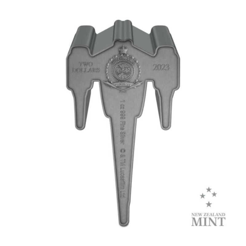 2023 Niue Star Wars Mandalorian N-1 Starfighter 1oz Silver Antiqued Coin