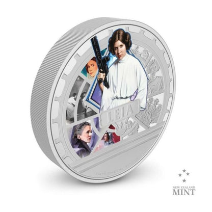 2023 Niue Star Wars Princess Leia Organa 3oz Silver Colorized Proof Coin