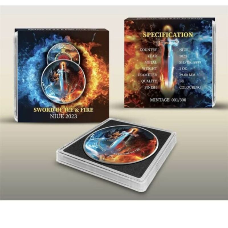 2023 Niue Sword of Truth Sword of Ice and Fire Edition 1oz Silver Coin