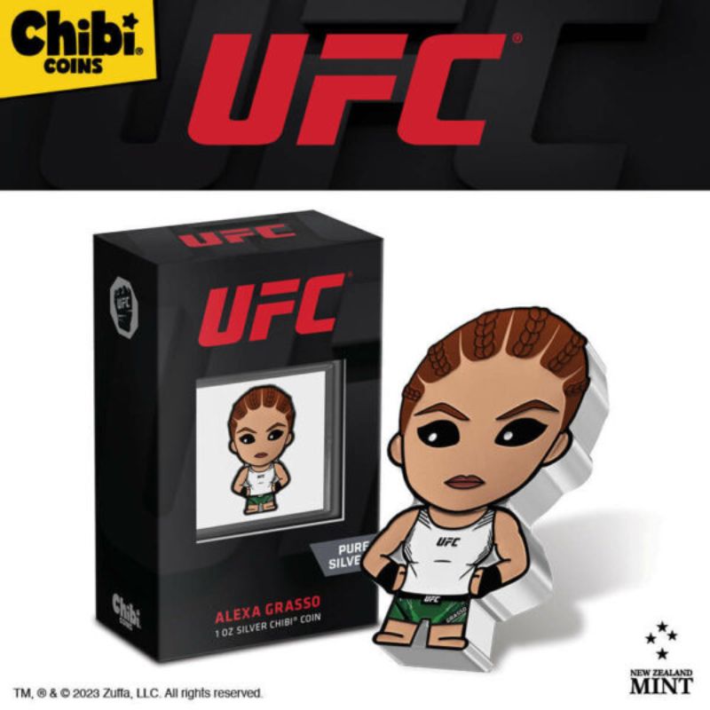 2023 Niue UFC Alexa Grasso 1oz Silver Colorized Proof Chibi Coin
