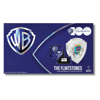 2023 Niue Warner Bros. Looney Tunes Mashups The Flintstones 2oz Silver Proof Coin