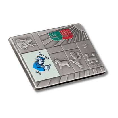 2023 Samoa Hasbro Monopoly Game Board 4oz Silver Antiqued Coin Set