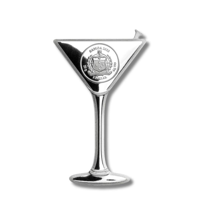 2023 Samoa Sip of Art Martini 10g Silver Shaped Coin