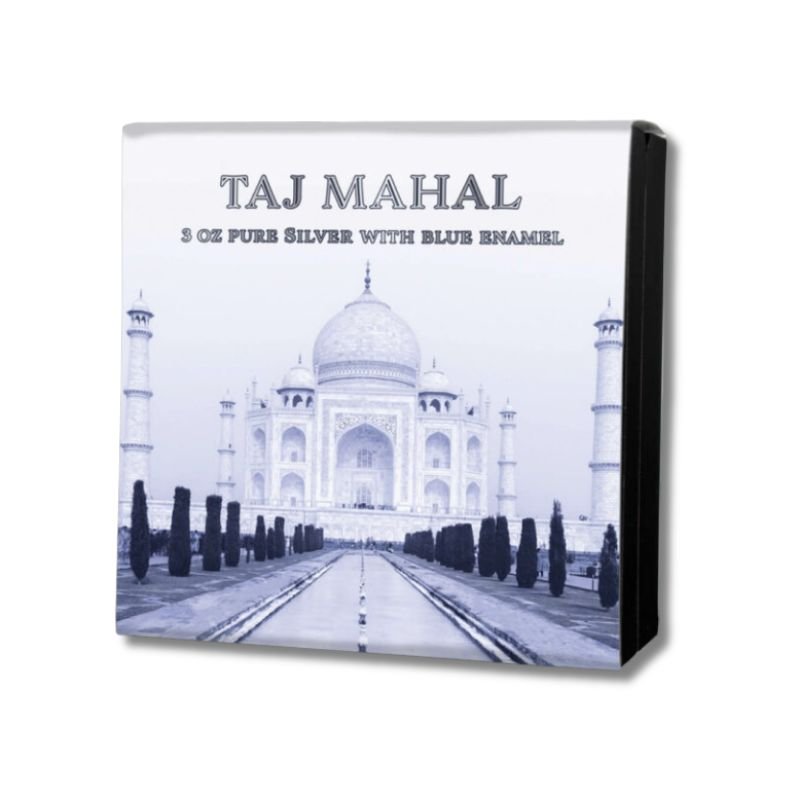 2023 Solomon Islands Celebrating 375 Years of Love Taj Mahal 3oz Silver Coin in themed display case with Certificate of Authenticity