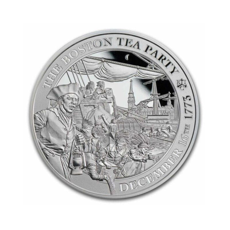 2023 St. Helena Boston Tea Party 250th Anniversary 1oz Silver Proof Coin
