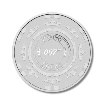 2023 Tuvalu James Bond Casino Royale Casino Chip 1oz Silver BU Coin