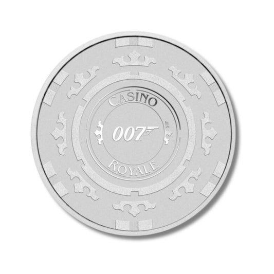 2023 Tuvalu James Bond Casino Royale Casino Chip 1oz Silver BU Coin